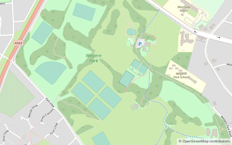 western park leicester location map