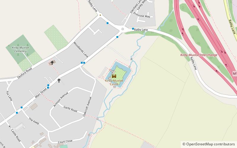 Kirby Muxloe Castle location map