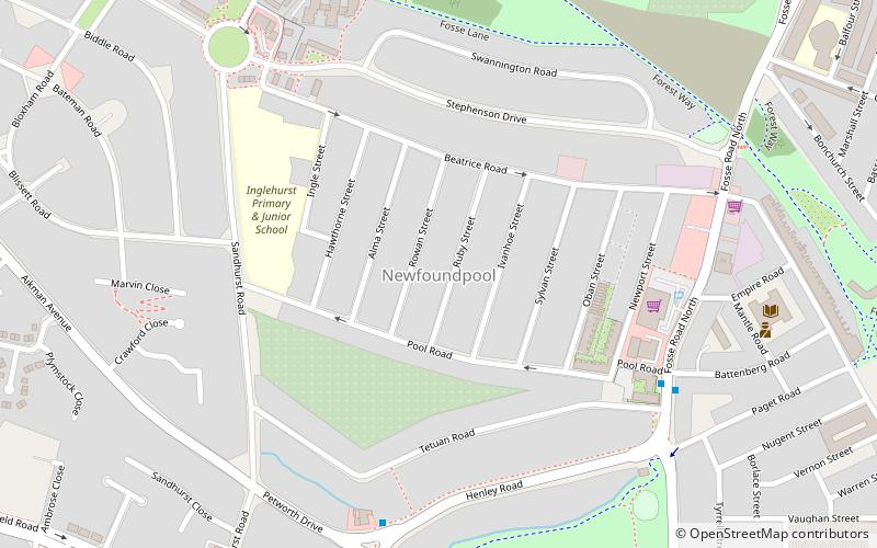 newfoundpool leicester location map
