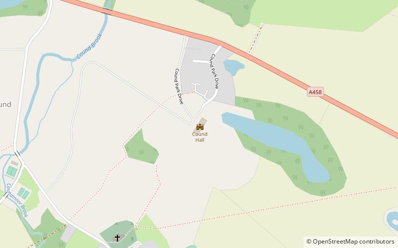 Cound Hall location map