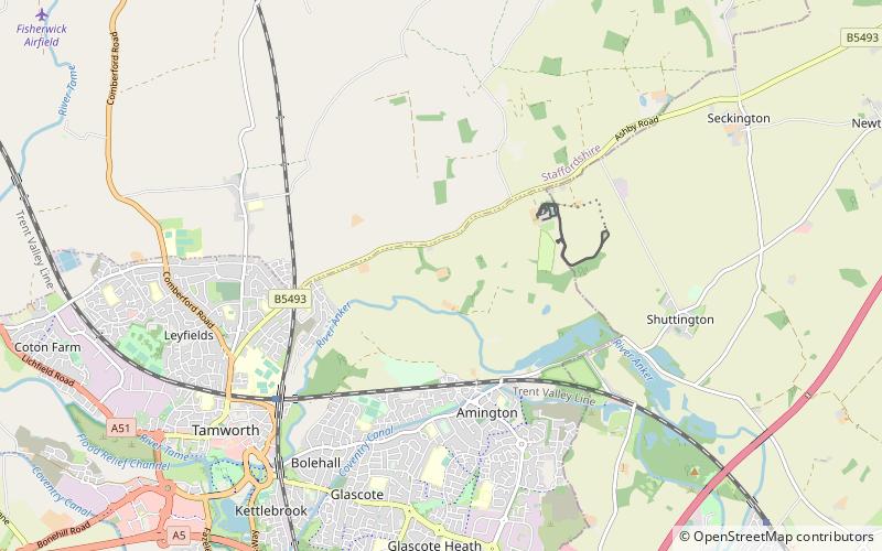 Amington Hall location map