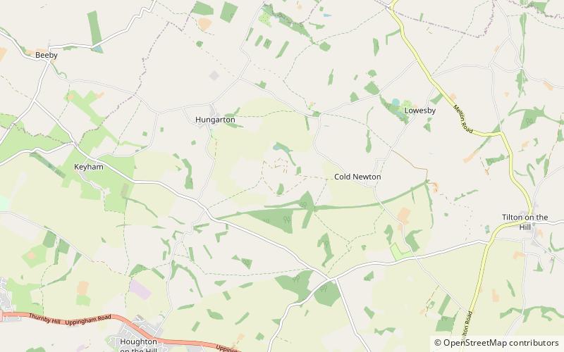 Quenby Hall location map