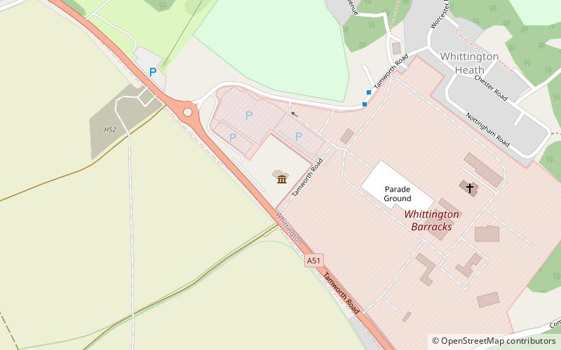 Staffordshire Regiment Museum location map