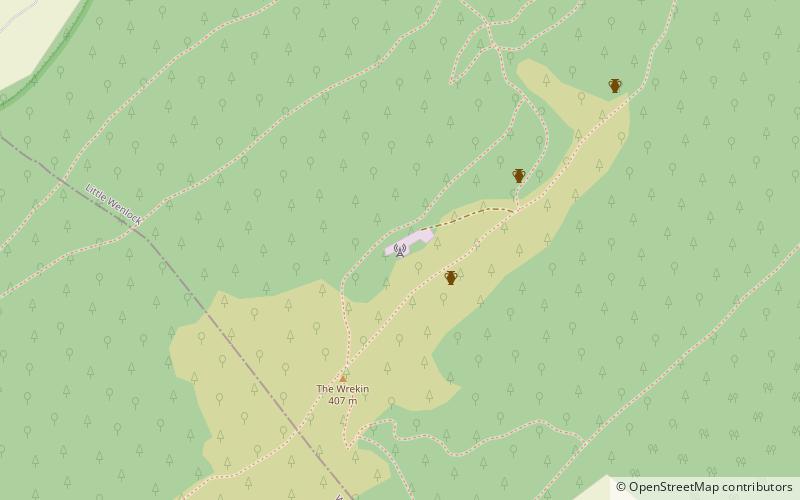 The Wrekin transmitting station location map