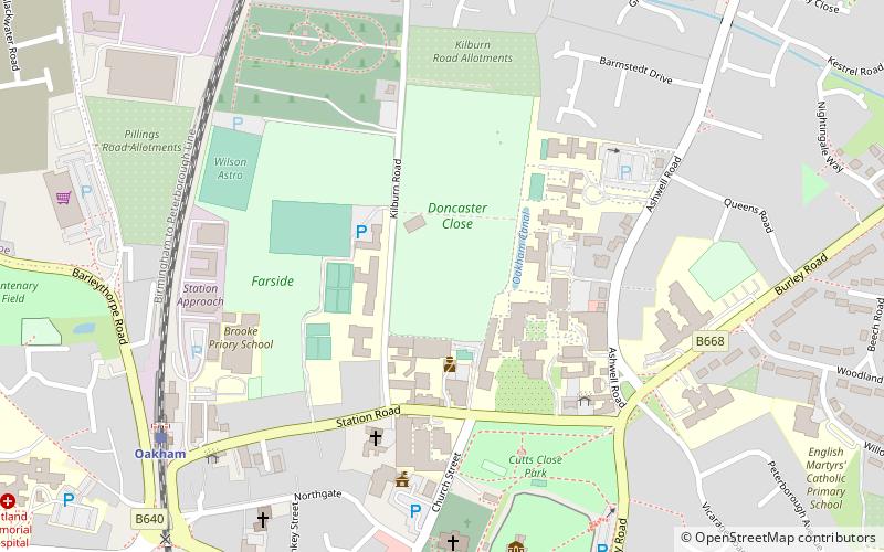 Oakham School Ground location map