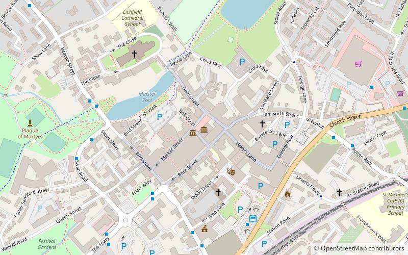 Lichfield Museum location map
