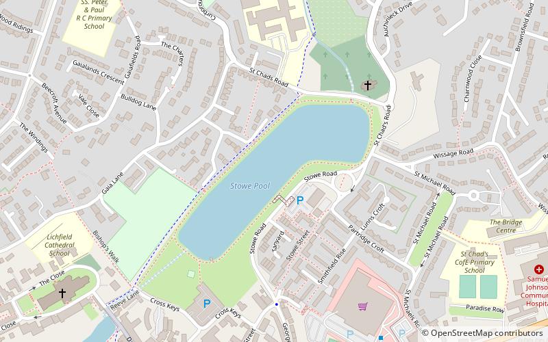 Stowe Pool location map