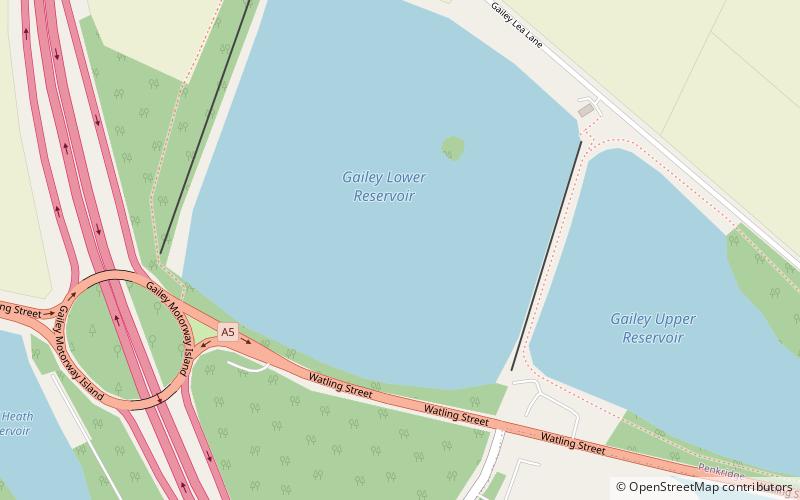Gailey Reservoirs location map