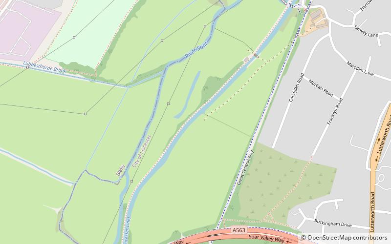 braunstone park rowley fields leicester location map