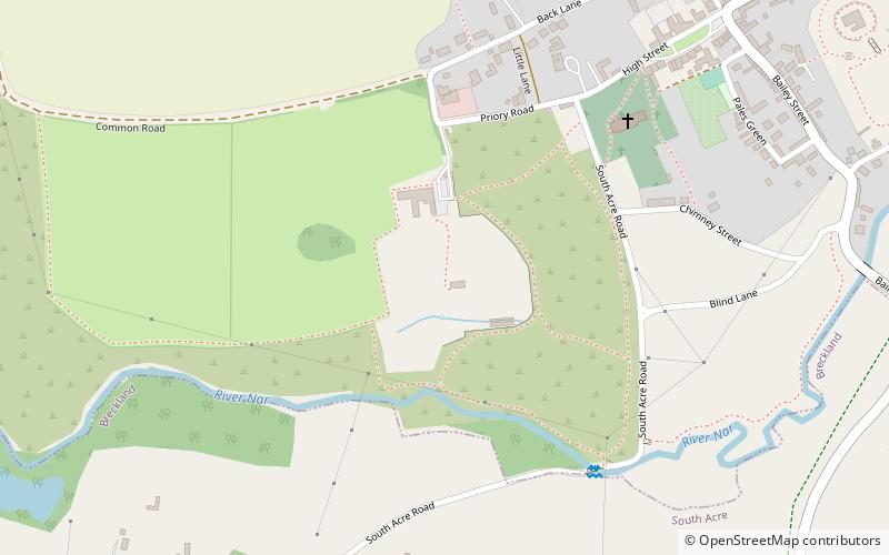 Castle Acre Priory location map