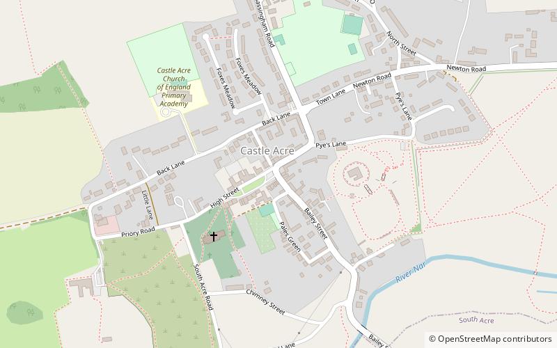 Castle Acre Bailey Gate location map