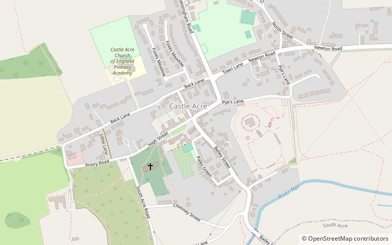 Castle Acre Castle location map