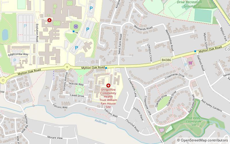 the parade shopping centre shrewsbury location map