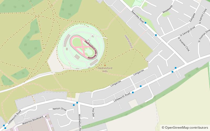 hednesford hills raceway location map