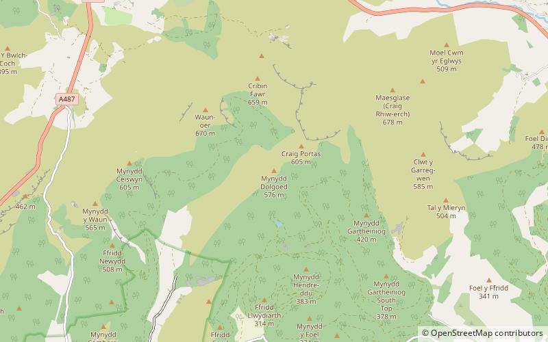 Mynydd Llwydiarth location map