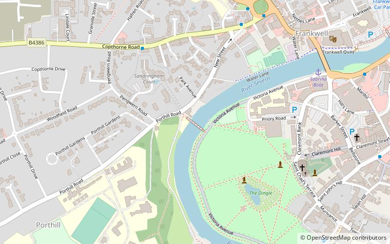 Porthill Bridge location map