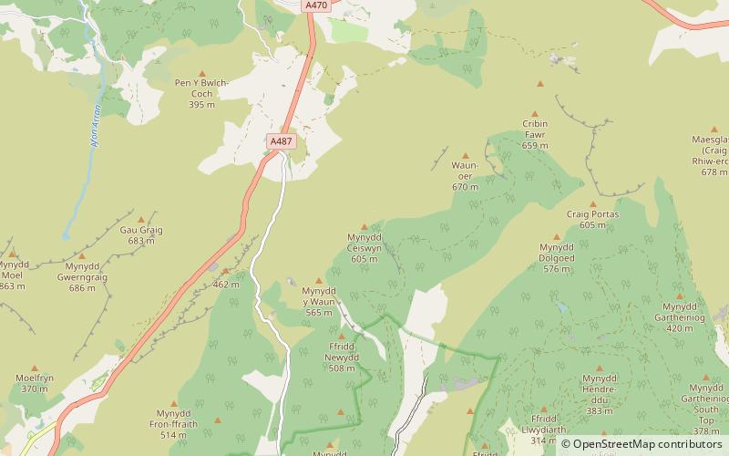 Mynydd Ceiswyn location map