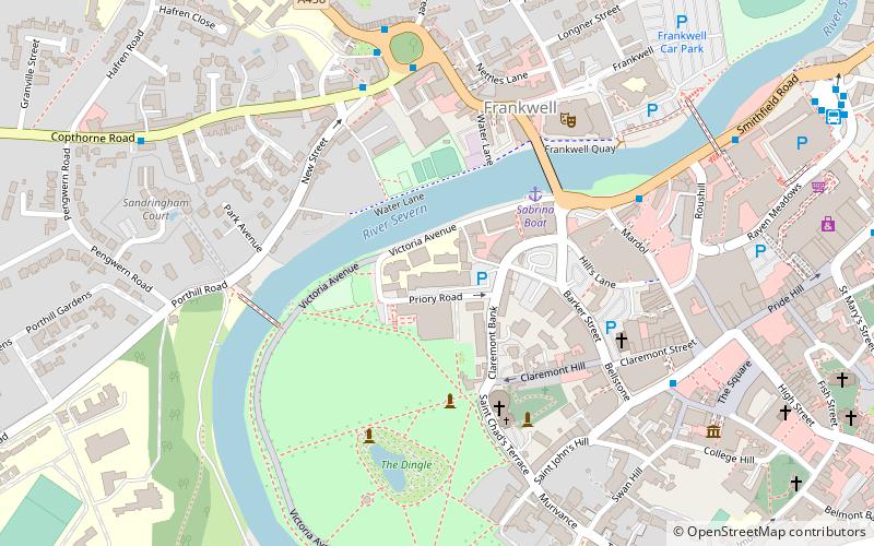 Shrewsbury Sixth Form College location map