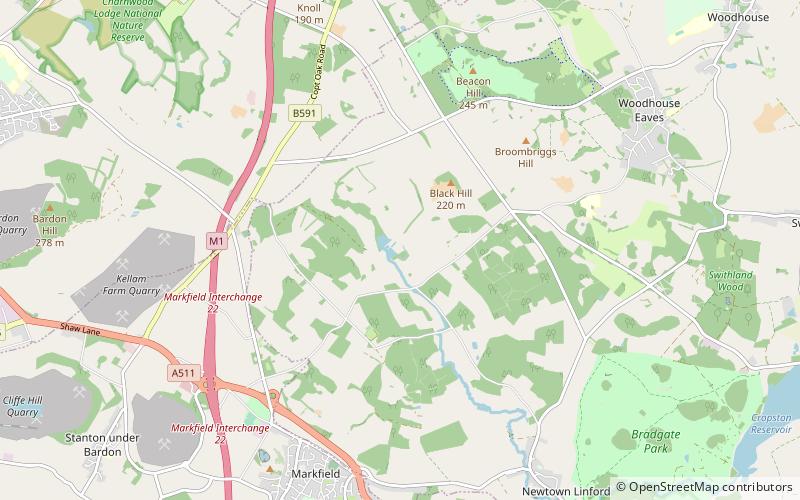 Ulverscroft Priory location map