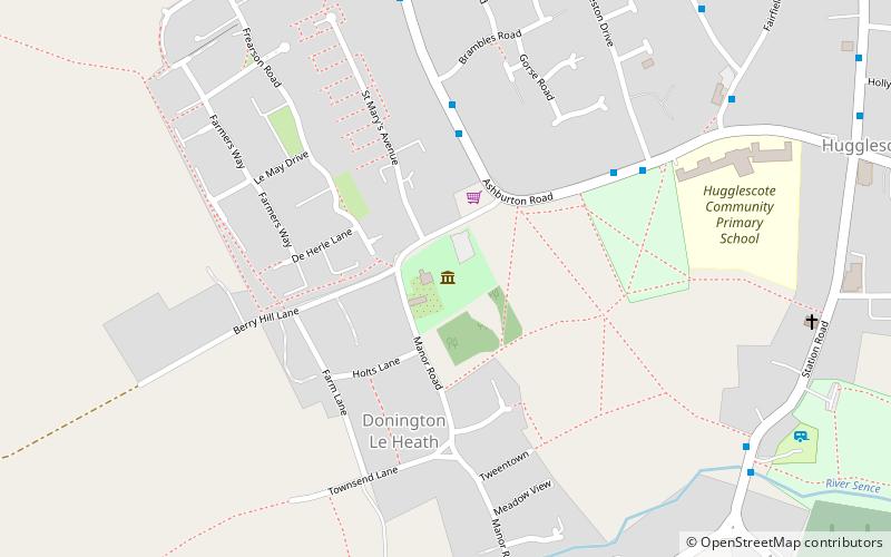 Donington le Heath Manor House Museum location map