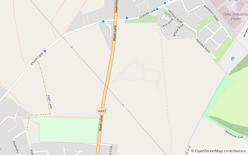 ravenstone with snibston coalville location map