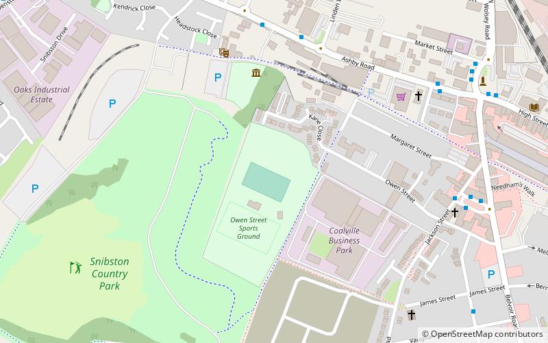 snibston colliery ground coalville location map