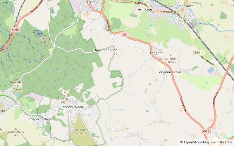 georges hayes cannock chase location map