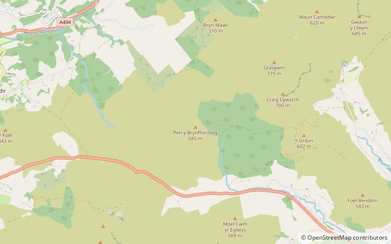 Pen y Brynfforchog location map