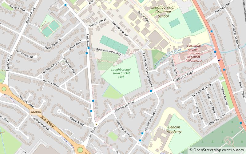 park road loughborough location map
