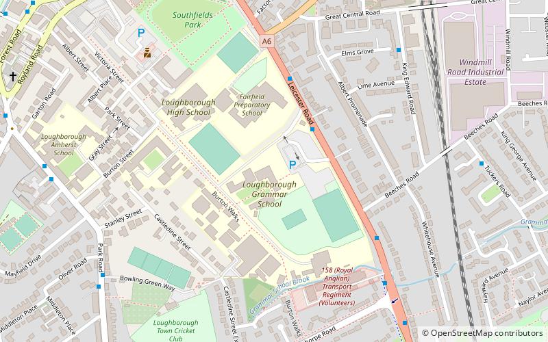 Loughborough Grammar School location map