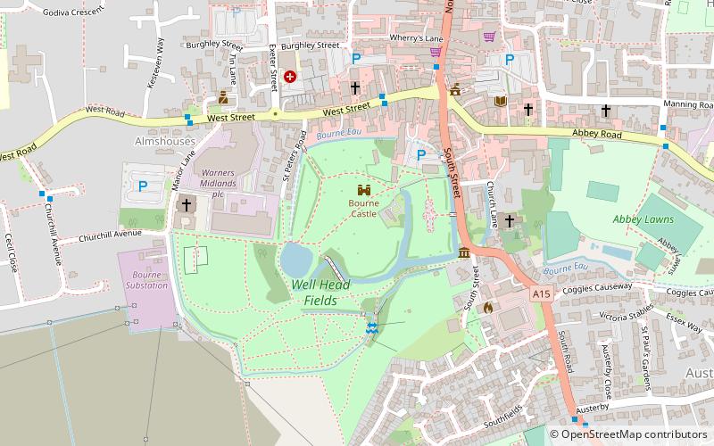 Bourne Castle location map