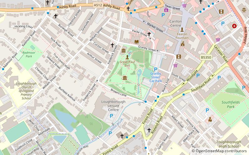 Loughborough Carillon location map