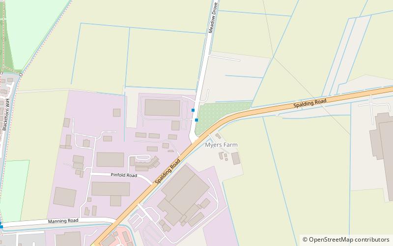 Bourne–Morton Canal location map