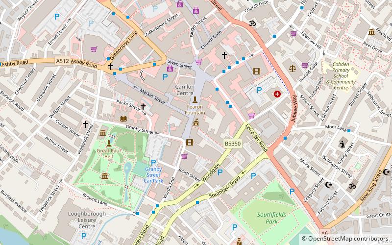 Loughborough Town Hall location map