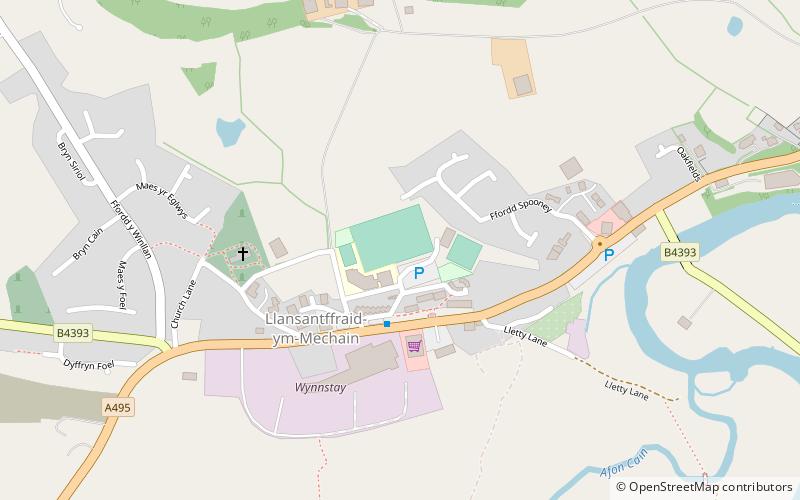 Recreation Ground, Llansantffraid-ym-Mechain location map