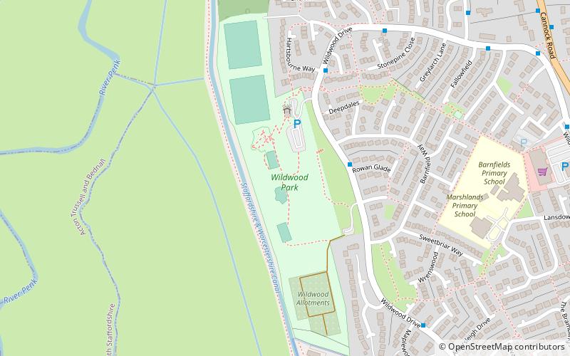 Wildwood Park Stafford location map