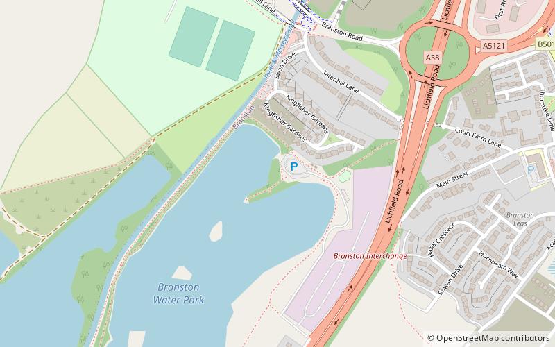 Branston Water Park location map