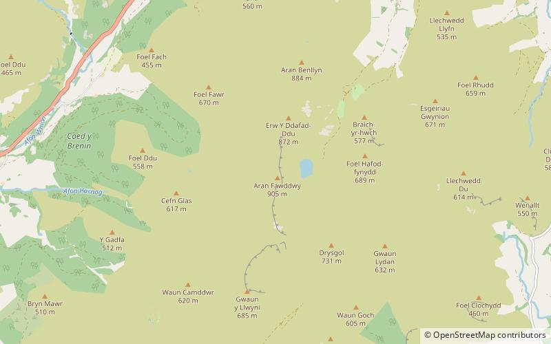 Foel Hafod-fynydd location map