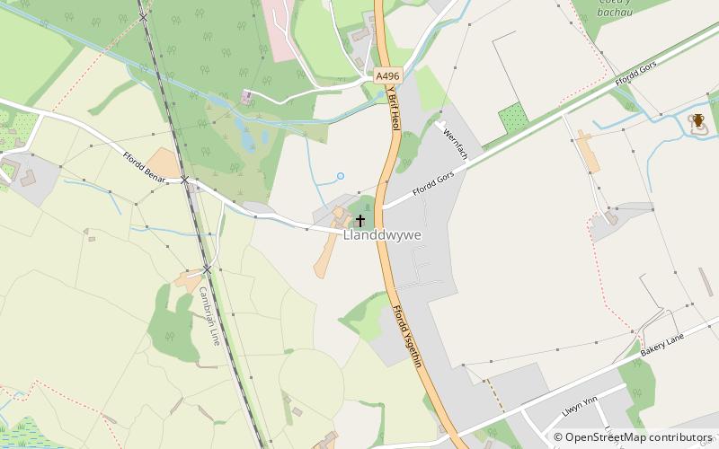 St Dwywe's Church location map
