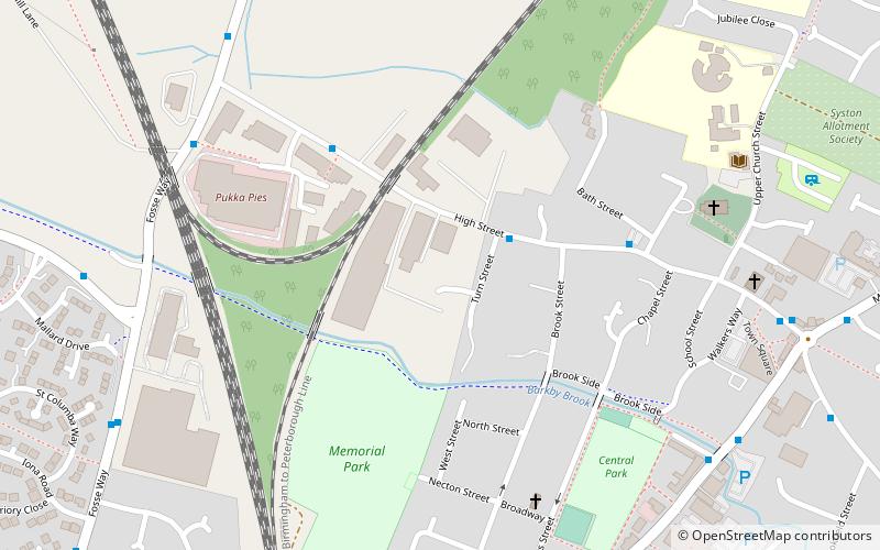 Syston location map