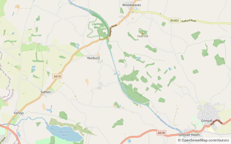 Norbury Junction location map