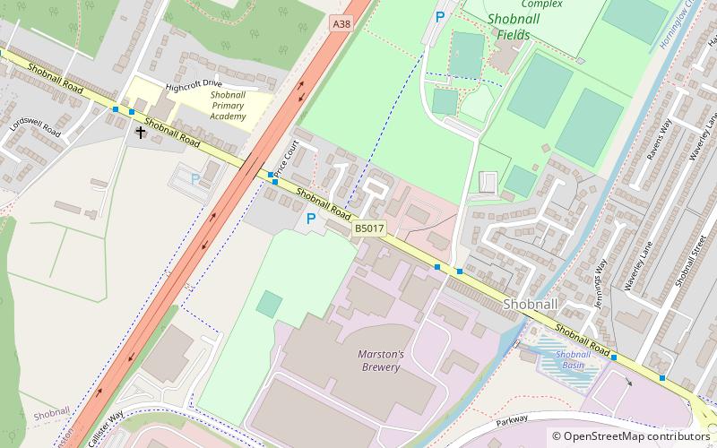 Shobnall location map