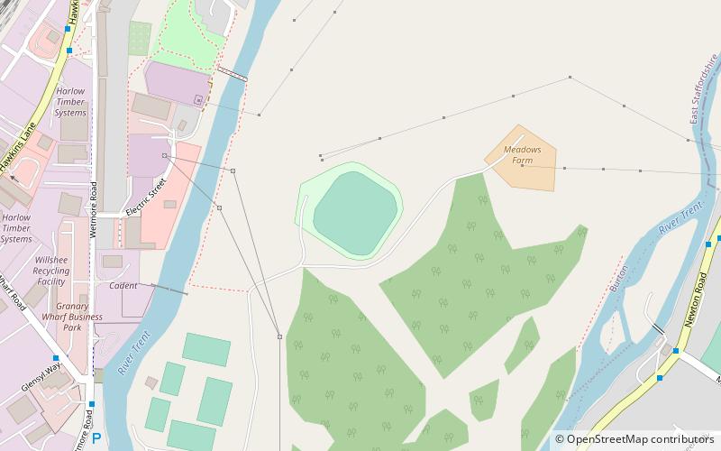 Burton-on-Trent CC Ground location map
