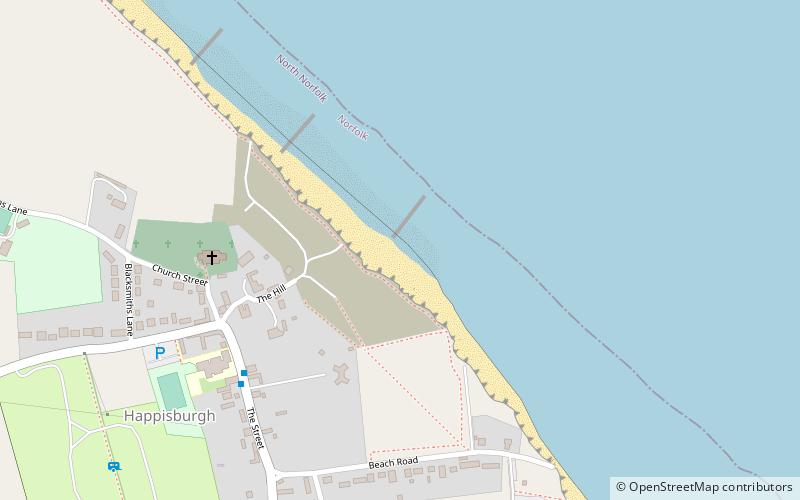 Traces de pas de Happisburgh location map