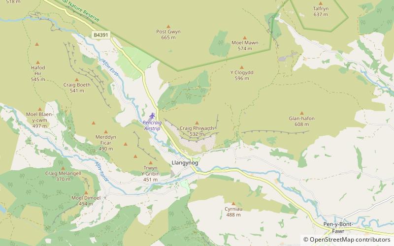 Craig Rhiwarth location map