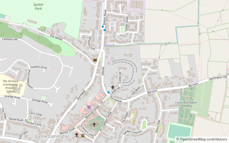 Donington Castle location map