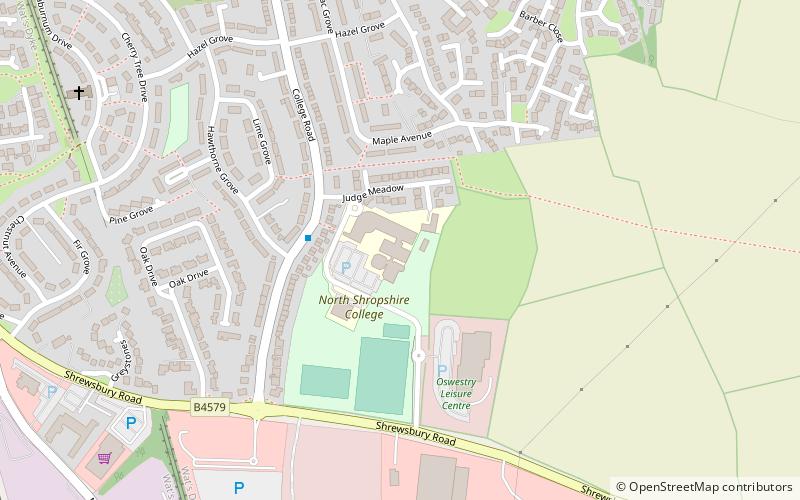 north shropshire college oswestry location map