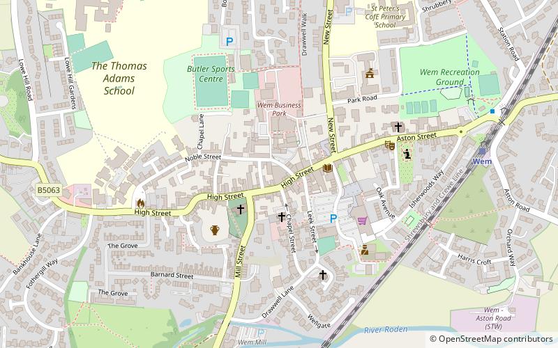 Wem Town Hall location map