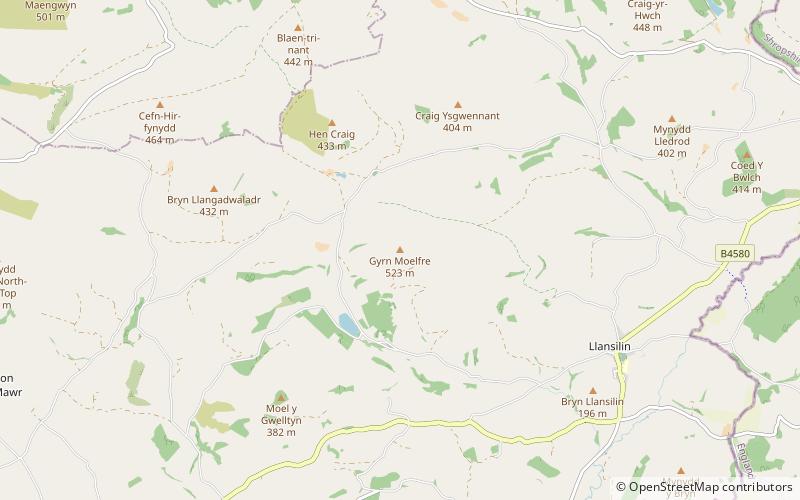 Gyrn Moelfre location map