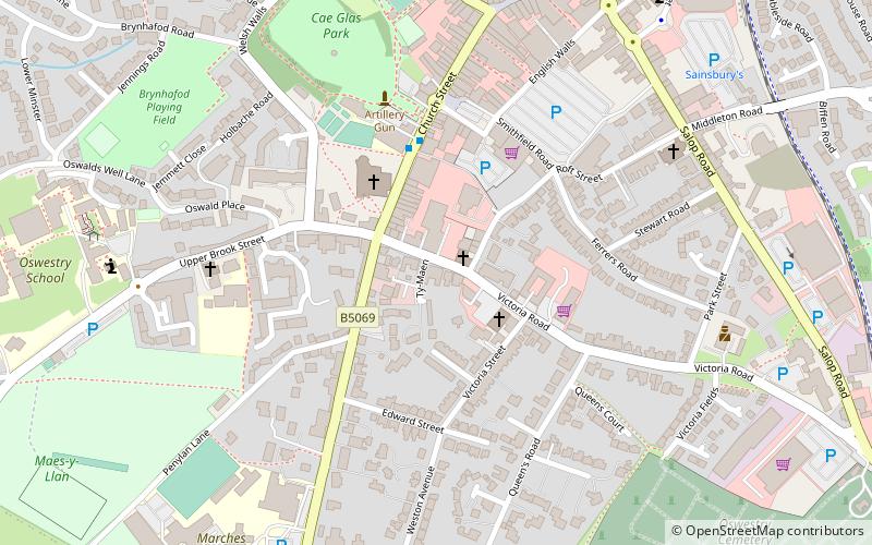 Oswestry Christian Bookshop location map